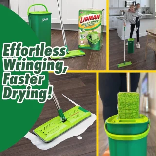 Microfiber Dweil met Emmer en Tweekamerwring Systeem - Efficiënte Vloerreiniger voor Hardhouten Vloeren