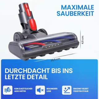 Vloerborstel met LED-verlichting - Geschikt voor Dyson - 1 stuk