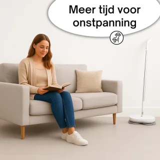 Dweil Elektrisch – Draadloze Vloerreiniger met Sprayfunctie & Zelfreiniging – 4-in-1 Mop voor Alle Vloeren
