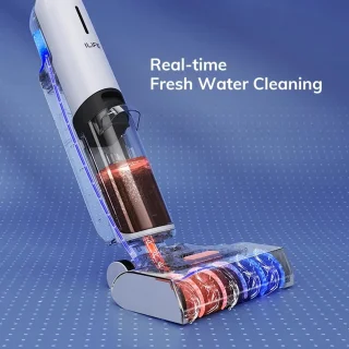 Draadloze Nat-Droog Slimme Dweilwas - 5500Pa Zuigkracht - 1 Min Zelfreinigend - Grote Dubbele Watertank - Harde Vloeren Reinigen - Draadloos & Handig - Automatische Vloerdetectie - Efficiënt & Hygiënisch