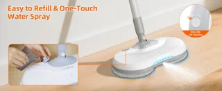CYRO - Elektrische dweil - Vloerreiniger - Stoomreiniger - Elektrische spin mop met emmer - vloerreiniger draadloos - Zelfreinigende emmer - 250ML watertank - 800W - 1 uur batterij - heroplaadbaar