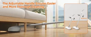 CYRO - Elektrische dweil - Vloerreiniger - Stoomreiniger - Elektrische spin mop met emmer - vloerreiniger draadloos - Zelfreinigende emmer - 250ML watertank - 800W - 1 uur batterij - heroplaadbaar