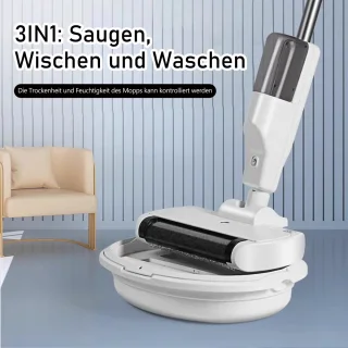 CHIWIN Vloerreiniger - Dweilapparaat - 3 in 1 Elektrische Dweil en Stofzuiger met Zelfreiniging en UV Sterilisatie - Draadloze Vloerreiniger met 550ml Watertank voor Alle Vloertypes