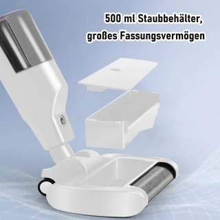CHIWIN Vloerreiniger - Dweilapparaat - 3 in 1 Elektrische Dweil en Stofzuiger met Zelfreiniging en UV Sterilisatie - Draadloze Vloerreiniger met 550ml Watertank voor Alle Vloertypes
