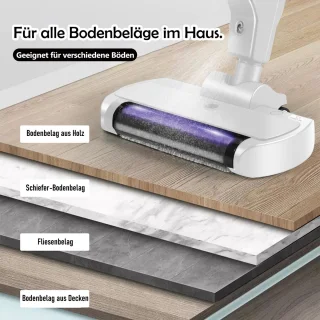 CHIWIN Vloerreiniger - Dweilapparaat - 3 in 1 Elektrische Dweil en Stofzuiger met Zelfreiniging en UV Sterilisatie - Draadloze Vloerreiniger met 550ml Watertank voor Alle Vloertypes