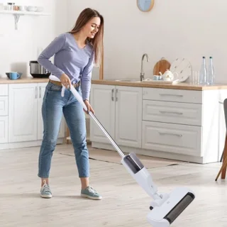 CHIWIN Vloerreiniger - Dweilapparaat - 3 in 1 Elektrische Dweil en Stofzuiger met Zelfreiniging en UV Sterilisatie - Draadloze Vloerreiniger met 550ml Watertank voor Alle Vloertypes