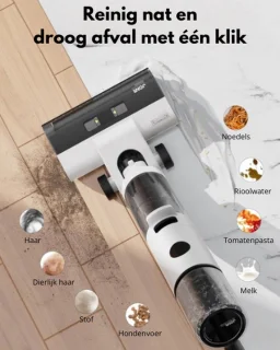 3 in 1 Elektrische Mop met Laadstation 1000W