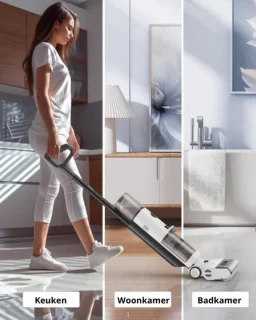 3 in 1 Elektrische Mop met Laadstation 1000W