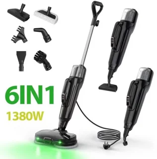 6-in-1 stoomdweil en handstoomreiniger