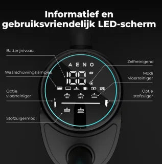 AENO TC1 Combo Transformer 2-in-1 Vloerreiniger & Stofzuiger Zwart/Grijs
