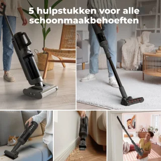 AENO TC1 Combo Transformer 2-in-1 Vloerreiniger & Stofzuiger Zwart/Grijs