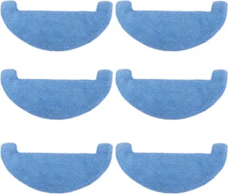 Allecto Vervangingsdoeken voor Robotstofzuiger 6 stuks Blauw - Compatibel met Bagotte BG700/BG800