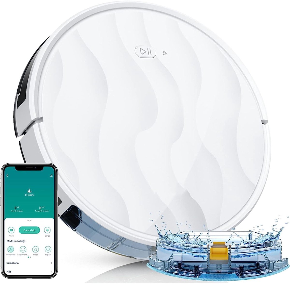 De ApexArte Dweilrobot Wit in één oogopslag