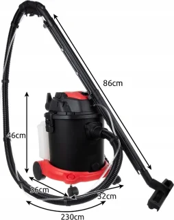 Ariko Industriële Wasstofzuiger 1600W 20L 3-in-1