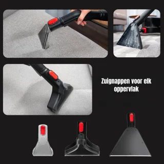 Wat vinden we goed aan de Aura Tapijtreiniger - Zwart/Rood