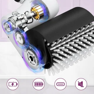 Bedee Elektrische Rolborstel Vloerborstel USB Wit