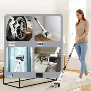 Bedee Elektrische Rolborstel Vloerborstel USB Wit