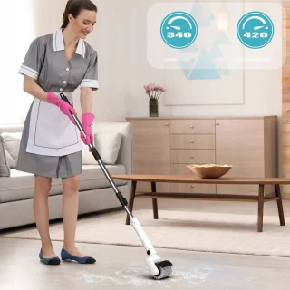 Bedee Elektrische Rolborstel Vloerborstel USB Wit