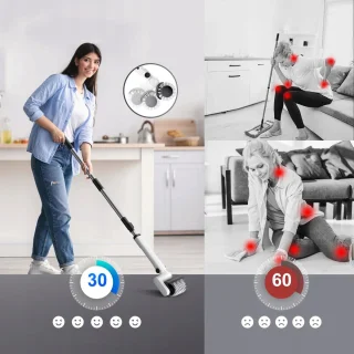 Bedee Elektrische Rolborstel Vloerborstel USB Wit