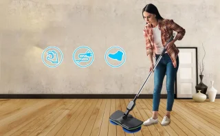 Bedee Handheld Elektrische Dweil met Verstelbare Steel