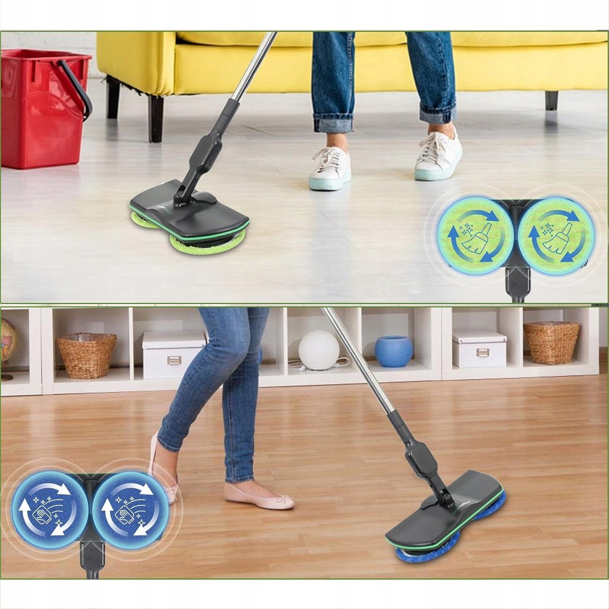 Wat vinden we goed aan de Bedee Handheld Elektrische Dweil met Verstelbare Steel