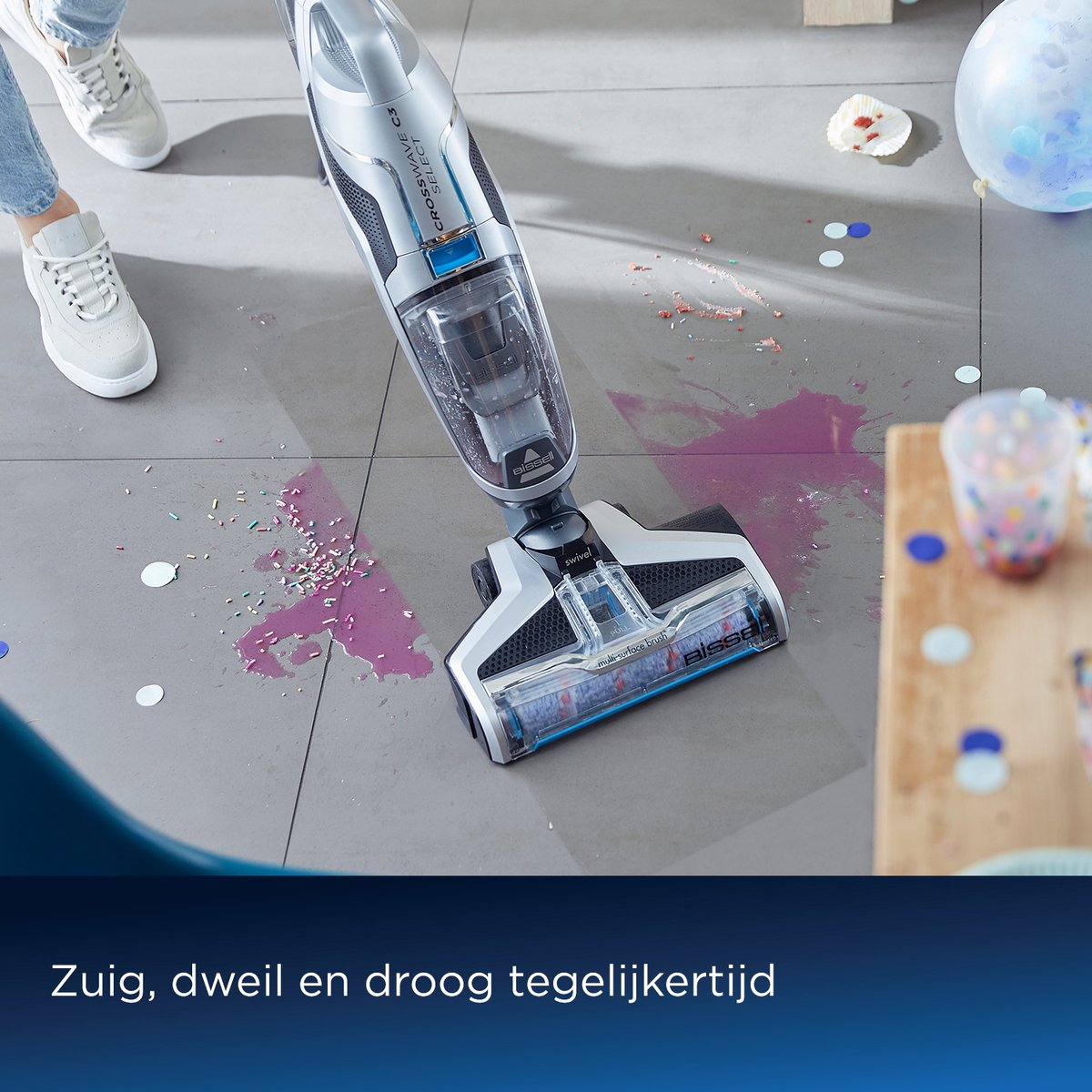 Wat vinden we goed aan de BISSELL Crosswave C3 Select Vloerreiniger 3551N