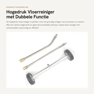 Dailygoods hogedrukreiniger met terrasreiniger en waterbezem