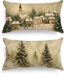 Dailygoods kerstkussenslopen 40x81 cm set van 2