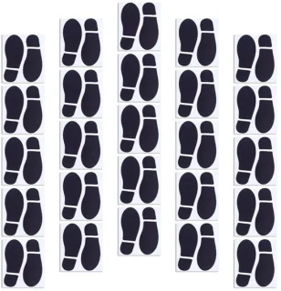 Dailygoods vloerstickers zwarte schoenstickers
