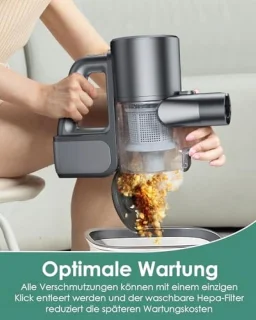 Draadloze 2-in-1 Stofzuiger en Dweil - Grijs
