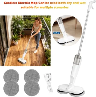Draadloze spinmop dweil