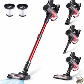 Draadloze steelstofzuiger 4-in-1 (Rood)
