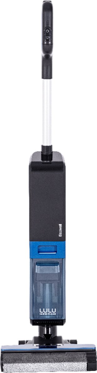 De Ecowell PA05 nat- en droogstofzuiger met basisstation zwart/blauw in één oogopslag