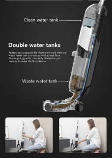 Elektrische Waterstofzuiger 3-in-1 Draadloos Vloerreiniger