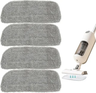 Famanu – Reservepads voor stoomreiniger, 4 stuks (grijs)