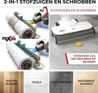 FliXXe 2X2 Squizzle Vloerreiniger draadloos
