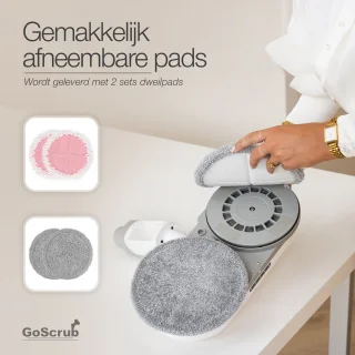 GoScrub Elektrische Dweil Navullingset 4 Stuks