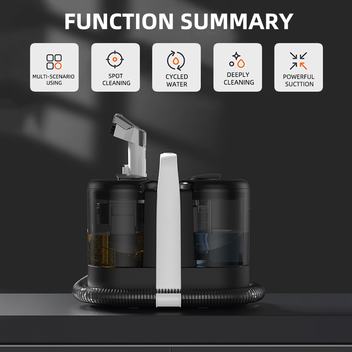 Wat vinden we goed aan de Handheld Tapijtreiniger 600W Gekabeld Spot Cleaner