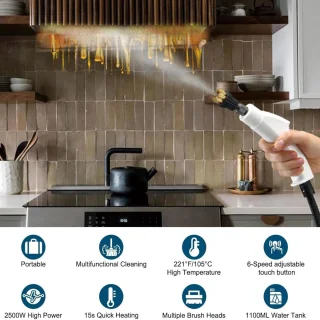 Handstoomreiniger 1L Wit