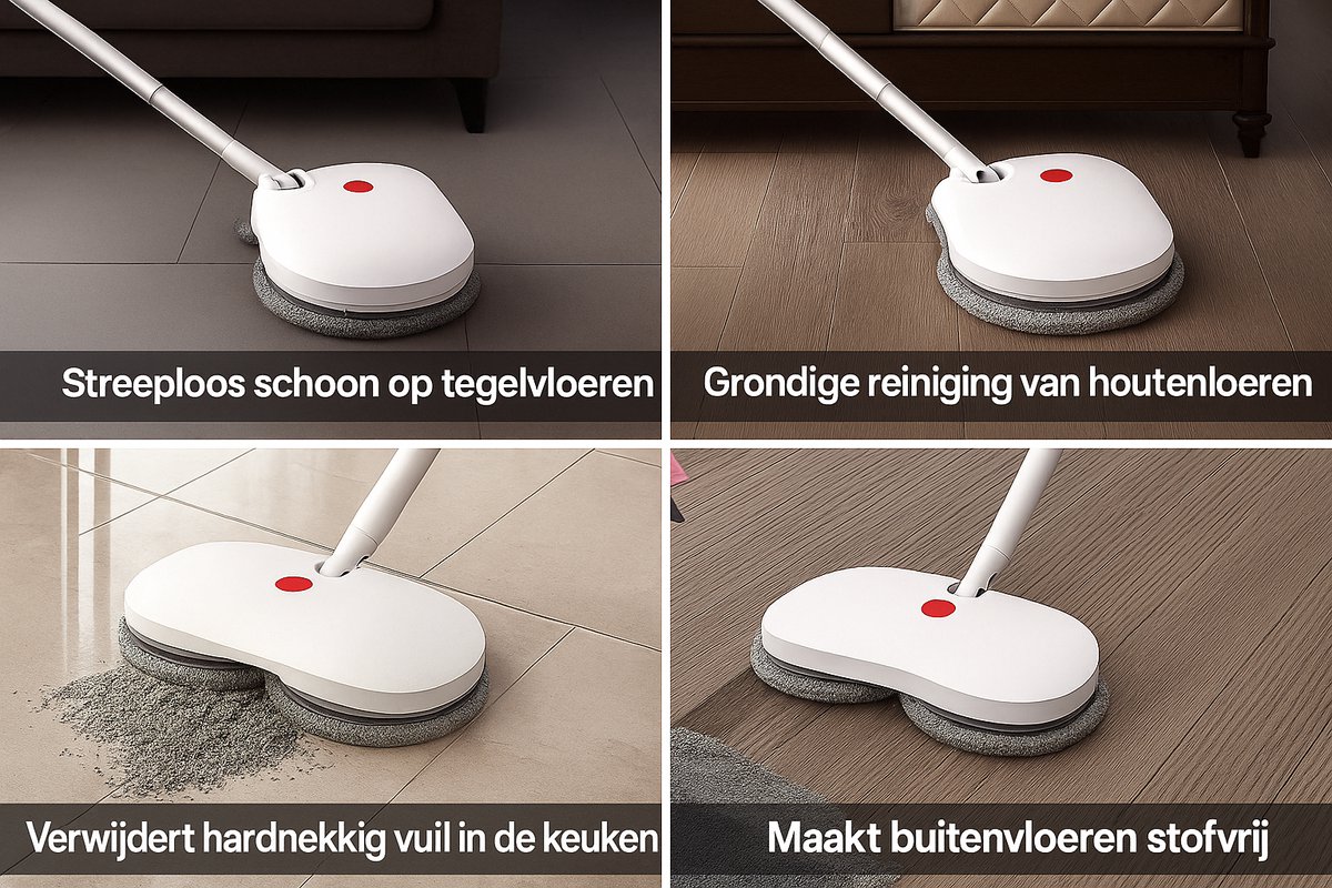 Wat vinden we goed aan de Hurricane 4-in-1 Elektrische Dweil & Vloerreiniger