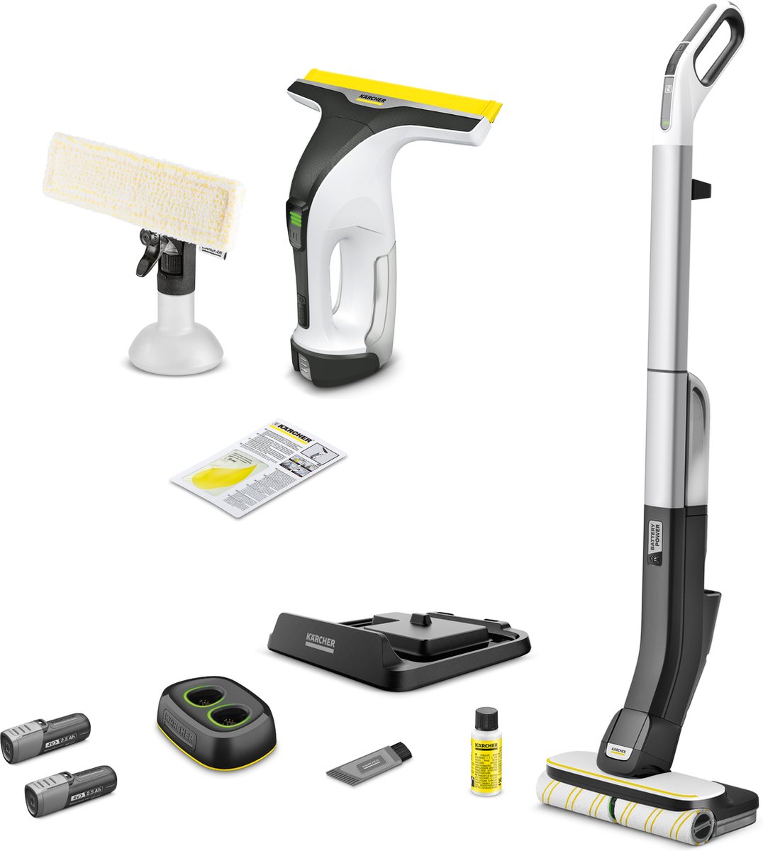 De Kärcher FC 4-4 Floor Cleaner Battery Set & WV 4-4 Combi in één oogopslag