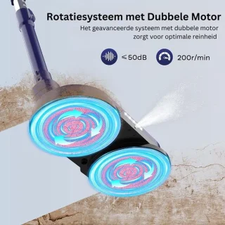 Luxe Elektrische Dweil Roterende Draadloze Mop Blauw