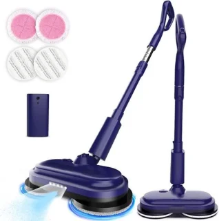 Luxe Elektrische Dweil Roterende Draadloze Mop Blauw