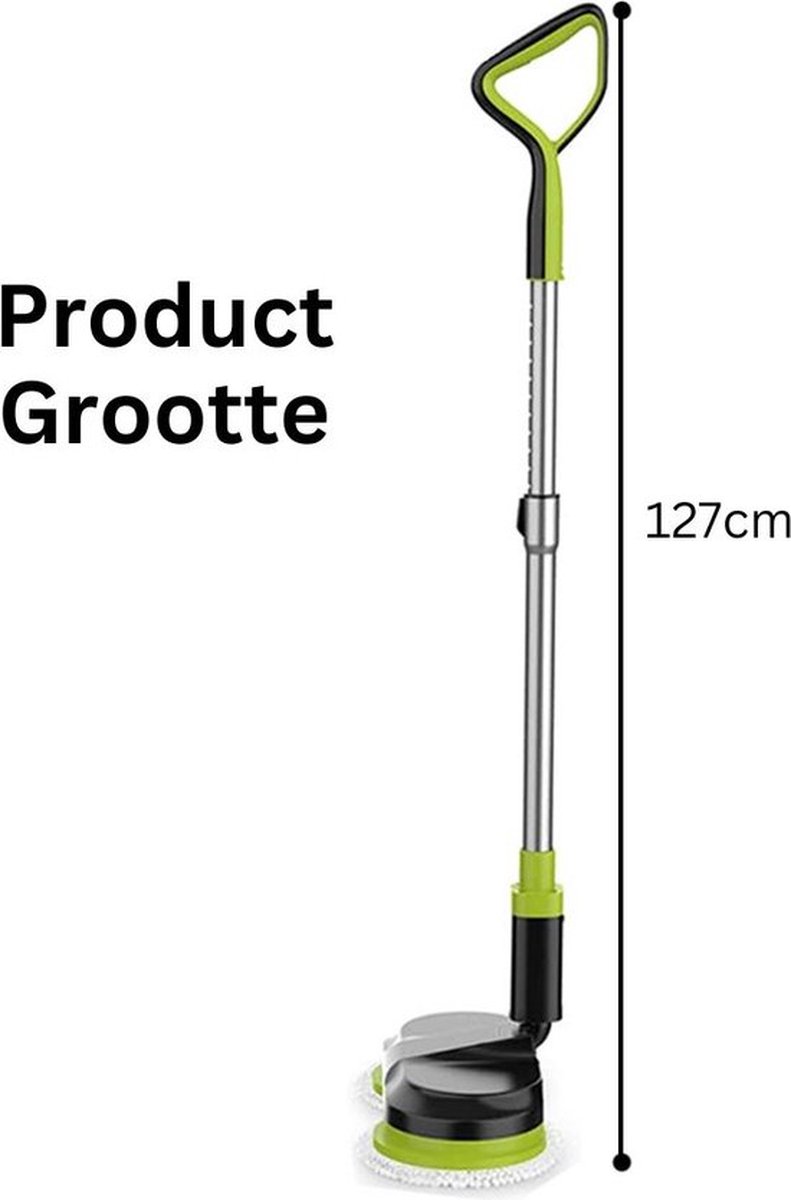 Wat vinden we goed aan de Luxe Elektrische Mop 3200mAh Zwart/Groen