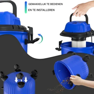 Nat- en droogstofzuiger 5000W 15L 35KPA