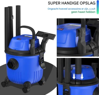 Nat- en droogstofzuiger 5000W 15L 35KPA