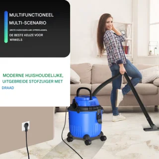 Nat- en droogstofzuiger 5000W 15L 35KPA