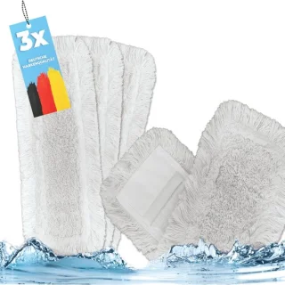 Omgoods 3 x katoenen mop voor 40 cm klaphouder