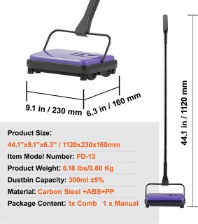 Wat vinden we goed aan de Onbekend merk Handmatige tapijtreiniger - Vloerreinigingsapparaat