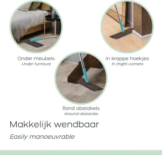 Orange Donkey Compact Flat Mop 10L Emmer met Wringer Blauw/Zwart